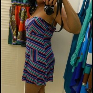 Strapless Mini Beach Dress sz L by One Clothing